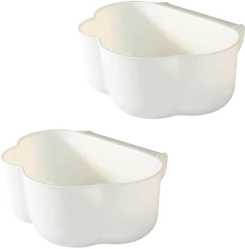 2er-Pack ABS-Tisch-Organizer – Hängender Mülleimer für Küchenschränke – Tisch-Organizer – Küchenabfalleimer (weiß)