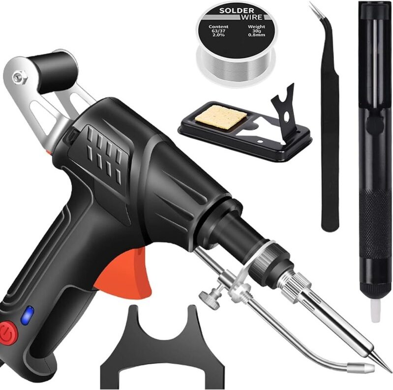 Intern beheizte industrielle Lötwerkzeuge, Multifunktionslötkolben, Lötpistole, Handlötstation, Schweißgerät (Schwarz, e...