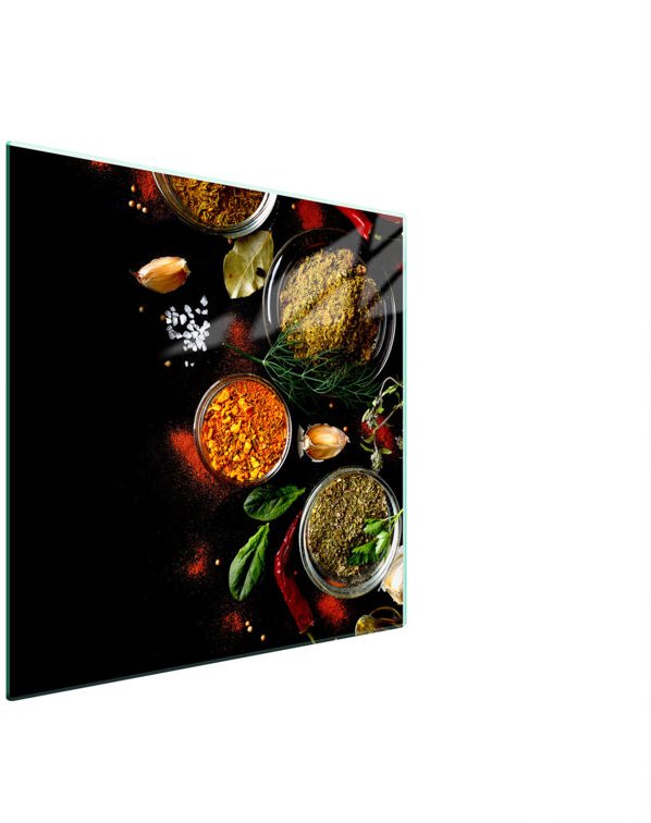 GLASSCHUTZPLATTE FÜR HERD 50x52 GEWÜRZE