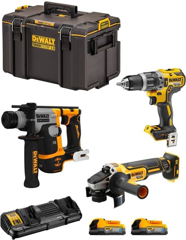 Dewalt - Kit DWK305PS (DCH172 + DCD796 + DCG405 + 2 x 1,7 Ah + DCB132 + DS400)