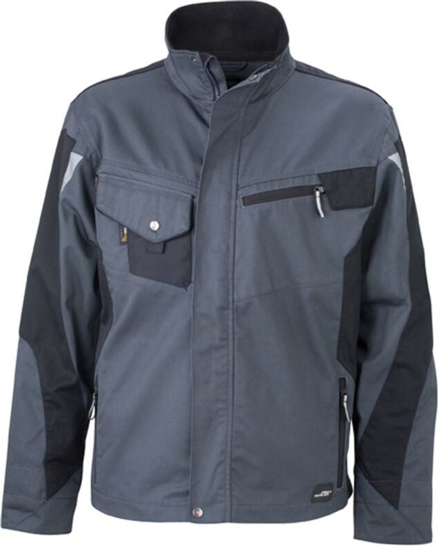 Thumbnail - James&nicholson - Arbeitsjacke JN821 Gr. m grau/schwarz