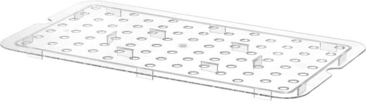 Hendi - Perforiertes Abtropfgitter für Gastronorm-Behälter aus Polycarbonat, Profi Line, gn 1/3, Transparent, 266x116mm