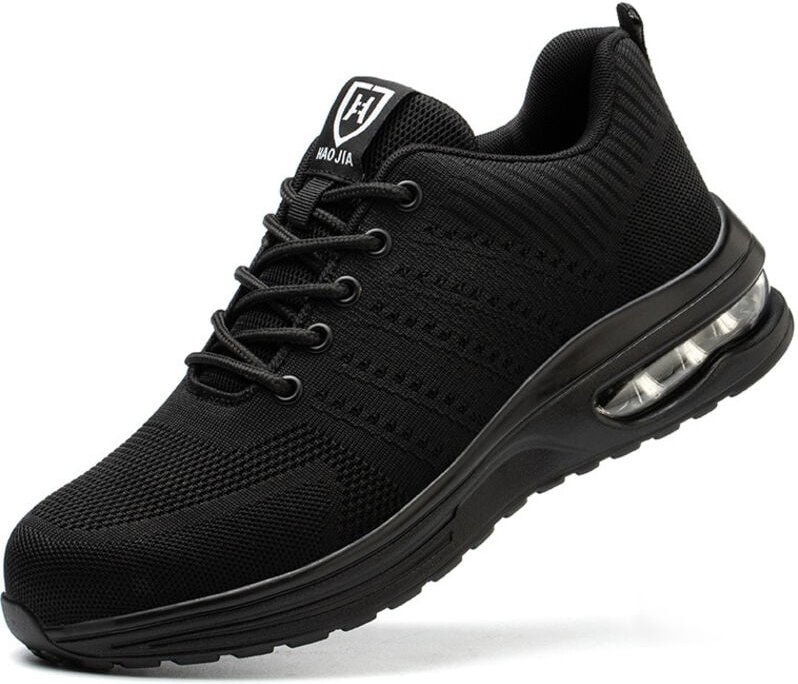 Thumbnail - Sicherheitsschuhe Herren Damen Leicht Atmungsaktiv Bequem Sicherheits-Sneaker Arbeitsschuhe mit Stahlkappe Schwarz Größe...