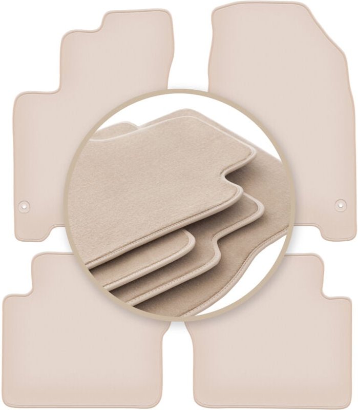 Beige Matten PREMIUM für: Renault Koleos I SUV 2007-2016