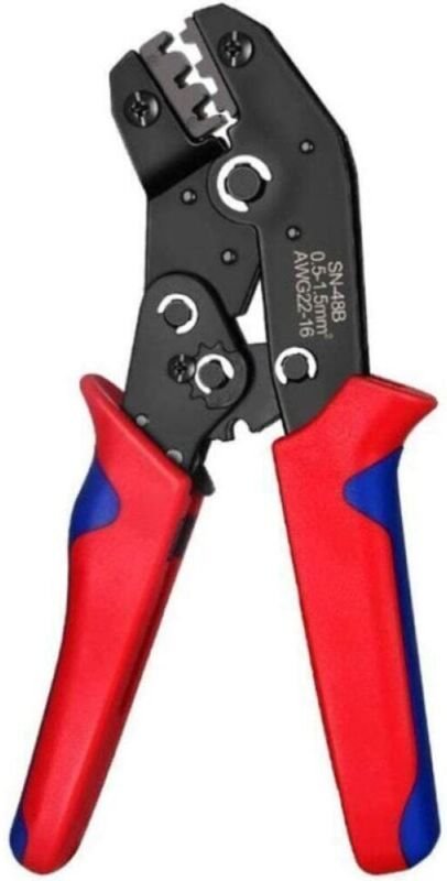 Crimpzange für elektrische Anschlüsse, Crimpzange mit ergonomischem Griff für elektrische Kabelverbinder SN-48B