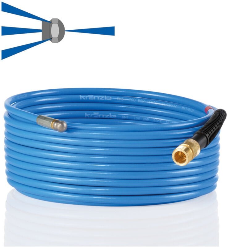 Rohrreinigungsschlauch 20m mit Frontbohrung (M22) - Kränzle