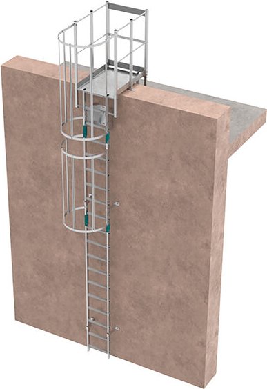 Matisère - Ortsfeste Steigleitern - Steighöhe von 5,14 bis 5,98m - CRINO-SFP/005
