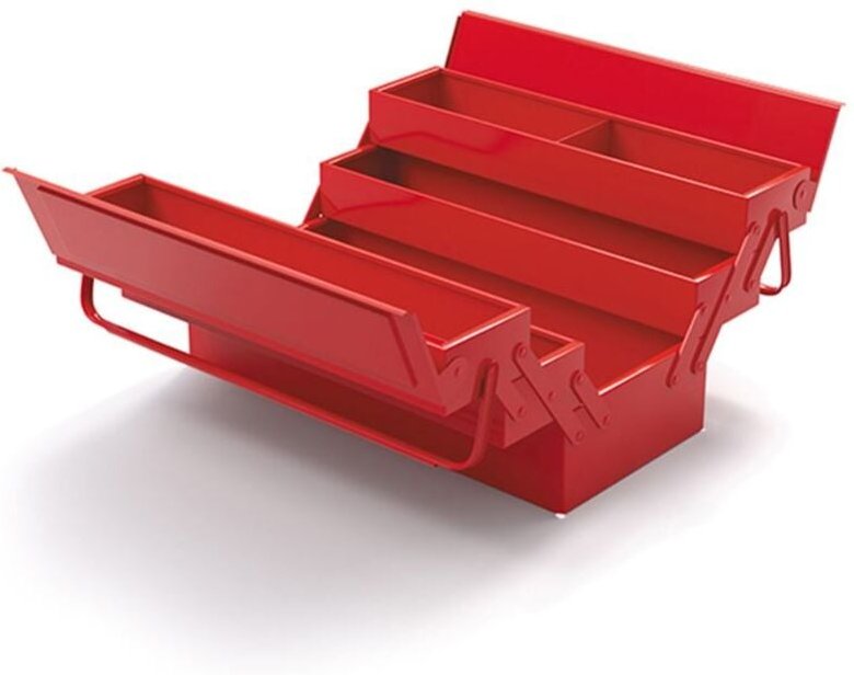 WERKZEUGKASTEN 5 KOMPONENTEN 16L ROT - SORI - DIM 430 x 200 x 200MM - 782200