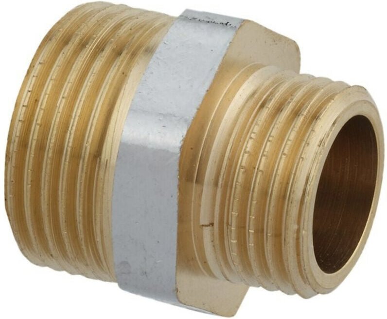 KIRCHHOFF MS Reduzier-Doppelnippel, Chrom, 3/4"AG x 1/2"AG