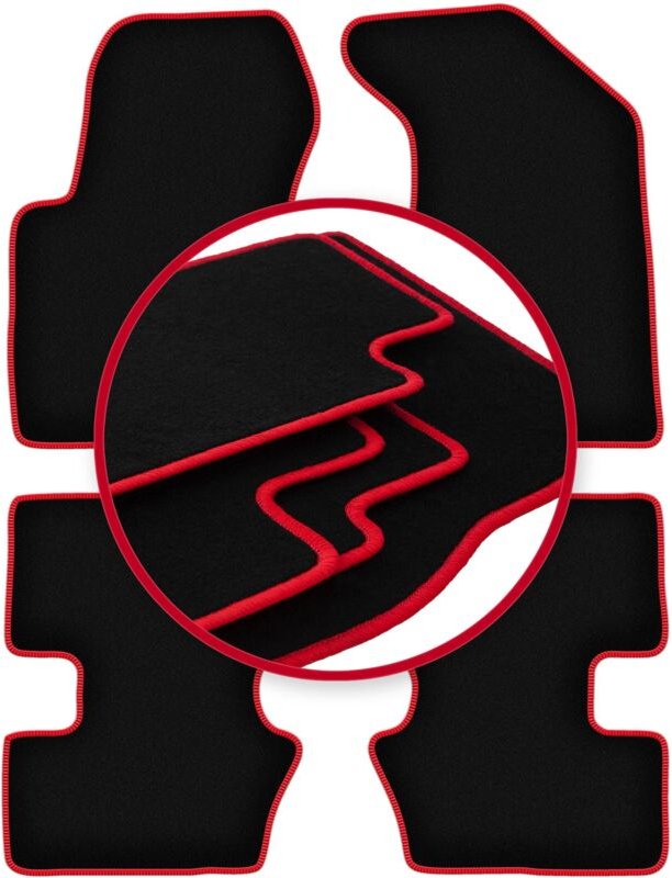 CARLUX-RED Autofußmatten für: Jeep Patriot Offroad (2006-2016)