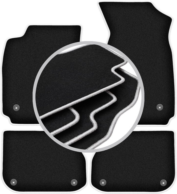 CARLUX-SILVER Autofußmatten für: Audi A4 B5 Limousine, Kombi, Avant (1995-1999)