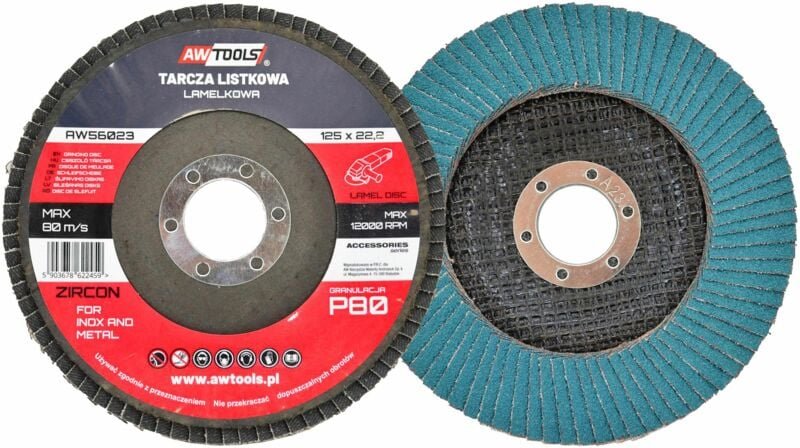 Awtools ściernica listkowa 125 p120 inox metal cyrkonowa