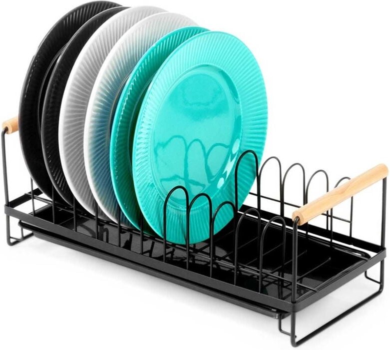 Dish drainer black 39x16x145 cm