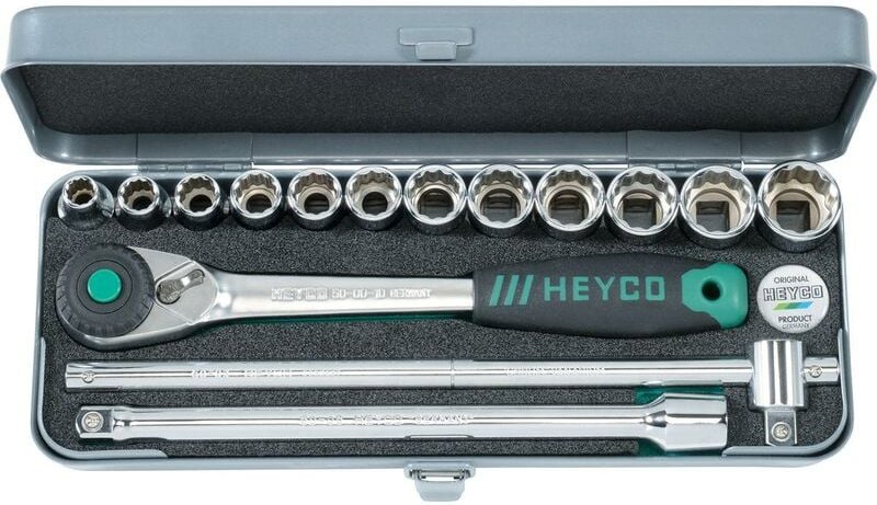 70-0-M Steckschlüssel-Garnitur, 15-tlg., 1/2"