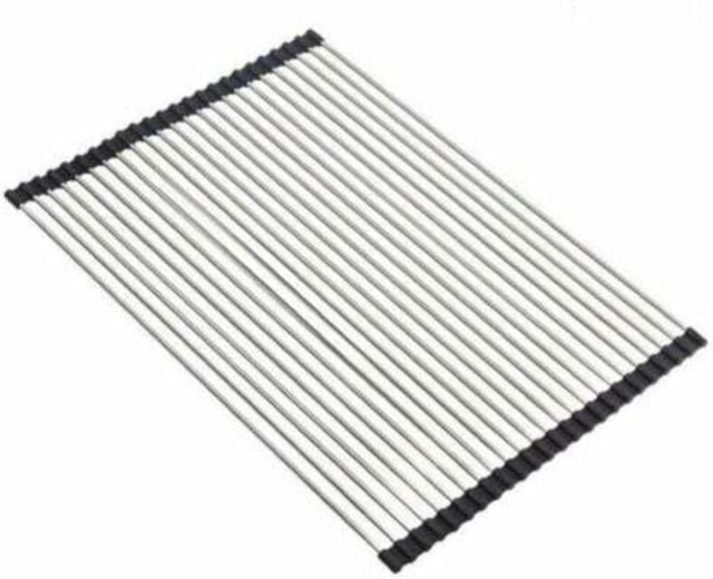 Aufrollbarer Geschirr-Trockenständer, 100 % BPA-frei, faltbare Abtropfgestelle für die Spüle, ideal für Obst, Gemüse, Te...