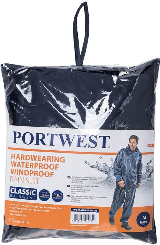 Regenanzug (Jacke + Hose) Marine 3XL