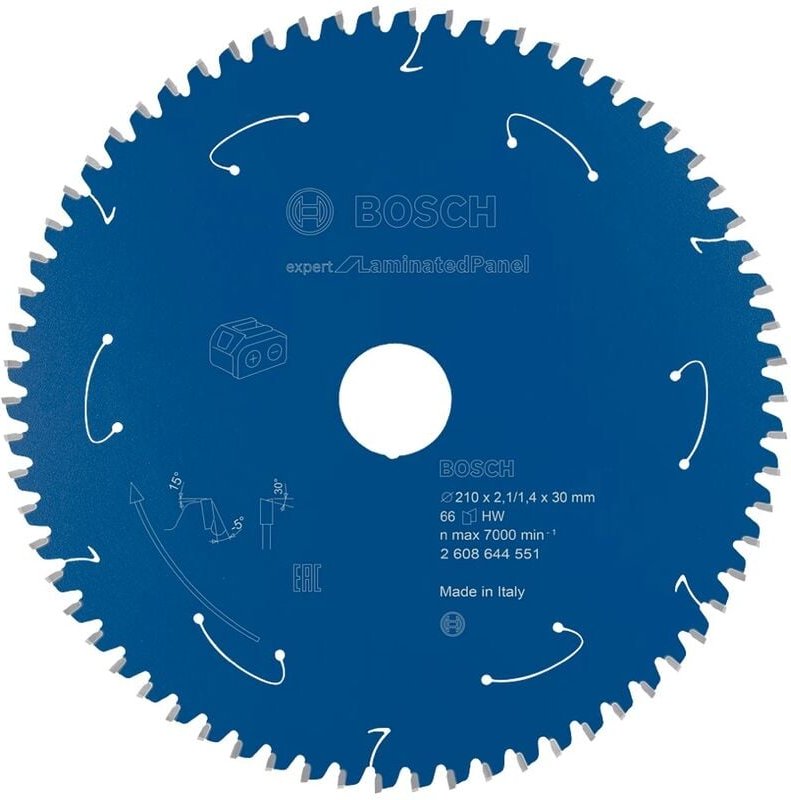 Professional Expert for Laminated Panel Kreissägeblatt 210 x 30 x 2,1 mm 66 Zähne ( 2608644551 ) - Bosch