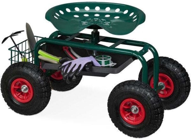 Mobiler gartensitz mit stauraum