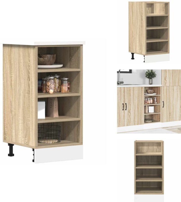 Unterschrank Sonoma-Eiche 40x44,5x81,5 cm Holzwerkstoff - Unterschrank - Unterschränke - Küchenschrank - Küchenmöbel