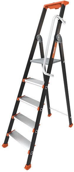 Tubesca Comabi - Profi Stehleiter 8 Stufen - Maximale Arbeitshöhe 3.82m - 2375818-MC