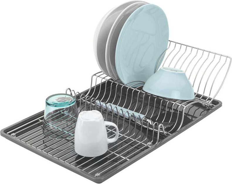 Metaltex - Geschirrständer mit klappbarem Flügel 'wing-tex' 50x31x11cm