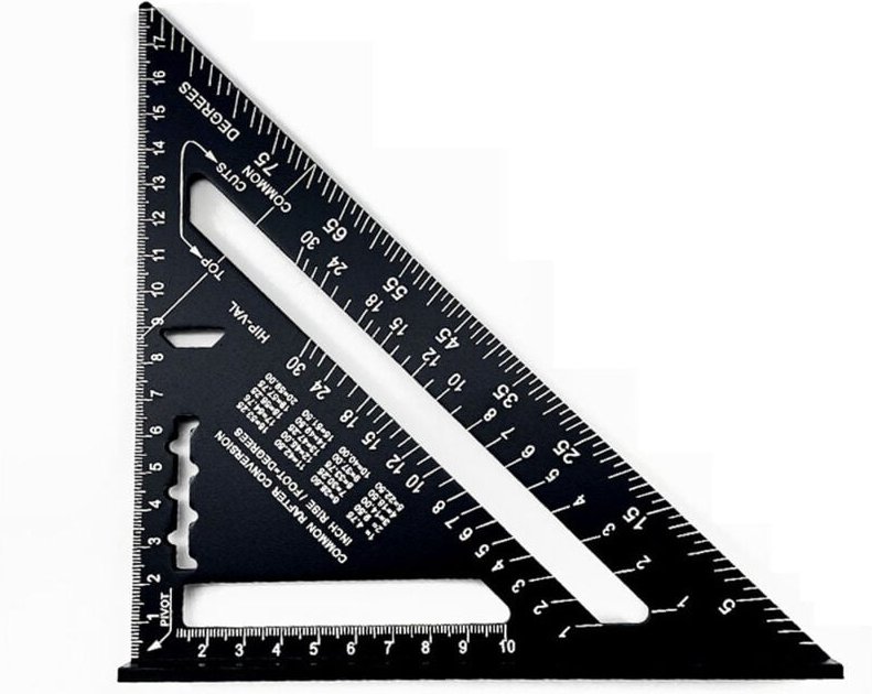 Thumbnail - Csparkv - 180 mm Zimmermannswinkel, Dreieck-Winkelmesser aus Aluminiumlegierung, verdickte dreieckige Zimmermannswinkel ...