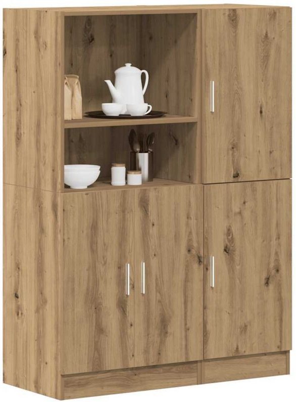 2-tlg. Küchenschrank-Set Artisan-Eiche Holzwerkstoff - Vidaxl