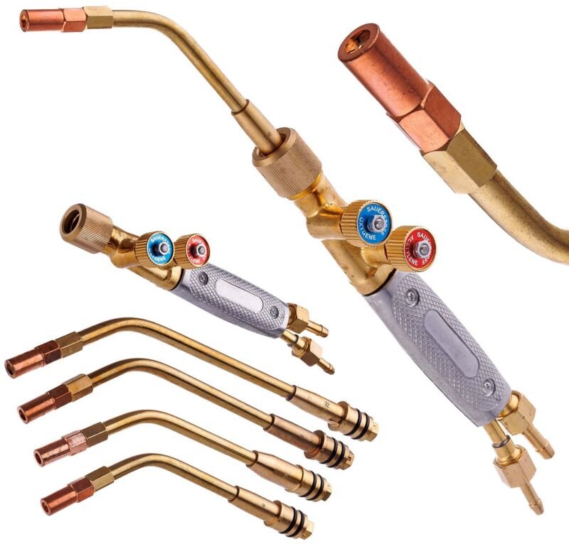 Gas-Flechtbrenner Propan Sauerstoff 4 austauschbare Düsen