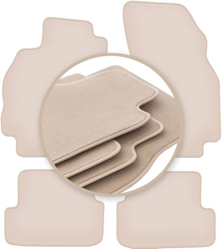 Beige PREMIUM-Matten für: Renault Megane II Fließheck 2002-2008