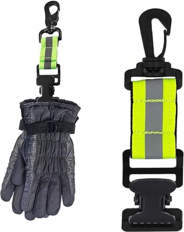 Bluedeer - Frypay Feuerwehr Handschuhhalter, Reflektierende Streifen Handschuh Clip mit Metallspange Handschuh Halterung...