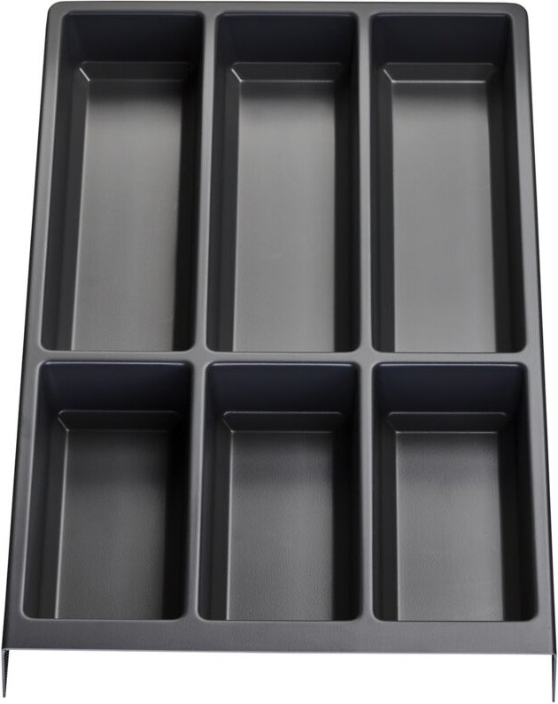 Besteckeinsatz separado Individual schiefergrau genarbt (300 x 474 x 51 mm) Schubladeneinsatz ab 40cm Schrankbreite für ...