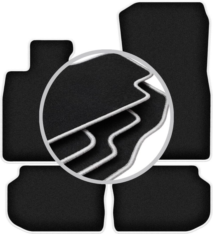 CARLUX-SILVER Autofußmatten für: BMW 5 F11 xDrive Kombi, Touring (2010-2013)