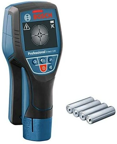 Bosch Profi-Wandmelder D-tect 120 (4 x aa x 1,5 v Batterien, max. Tiefe 120 mm, im Karton)