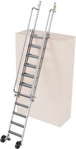 Plattformleiter 11 bis 16 Stufen : Reichhöhe von 2.70 bis 3.96m - MAD4SP
