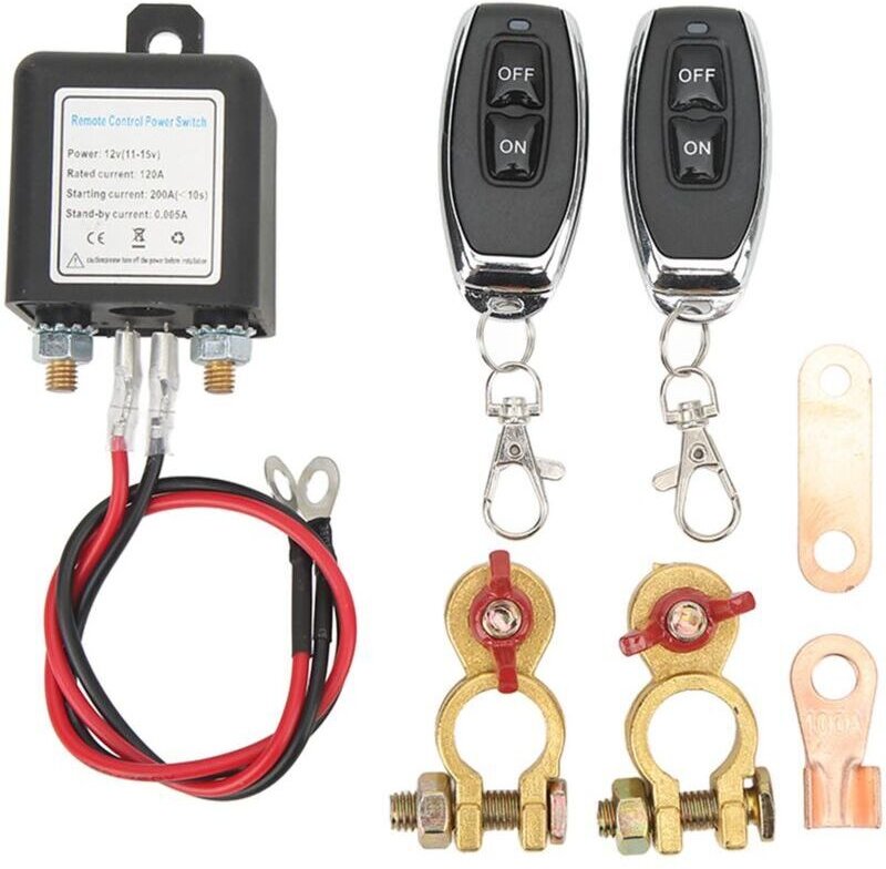 Fern-Batterietrennschalter, DC 12 V Auto-Trennschalter, Diebstahlschutz, Haupt-Notausschalter mit ferngesteuertem Kupfer...