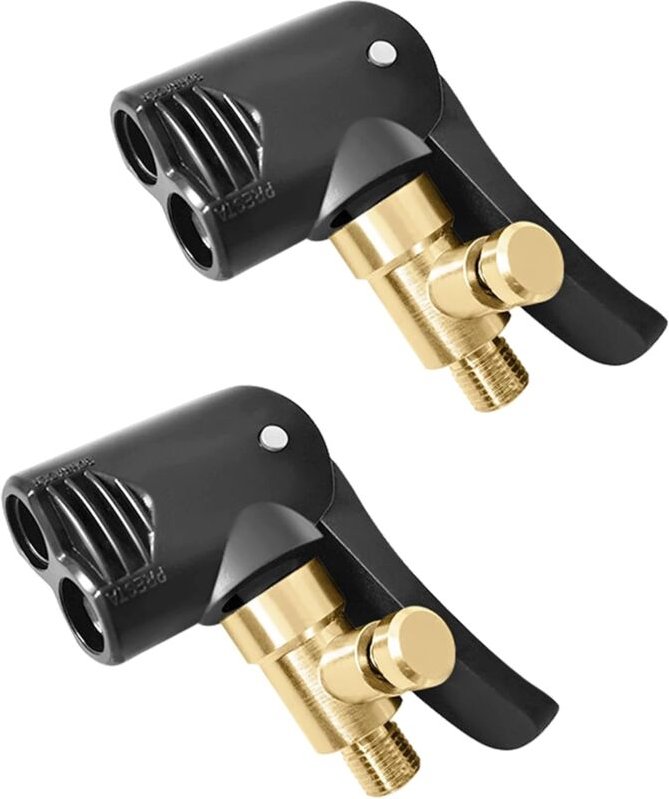 2 Stücke Velo Inflator Düse, Inflator Düse, Ventil Inflator Adapter Inflator Düse (2 in 1, Kann Luft ablassen)