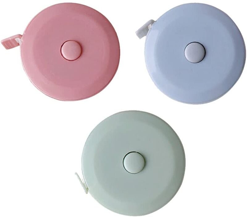 Linghhang - 3-teiliges Maßband, 150 cm/59 Zoll einziehbares Körpermaßband, individuelles Maßband zum Messen von Länge, B...