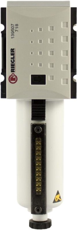 Filter »futura « mit Metallbeh., Sichtrohr, 5 µm, bg 2, g 3/8, ha - Riegler