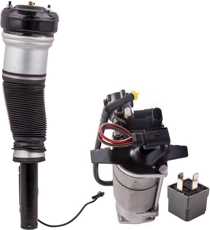 Maxpeedingrods - 2PCS Vorne Luftfederung Shock + Luftpumpe for Mercedes s Klasse W220 2203202438