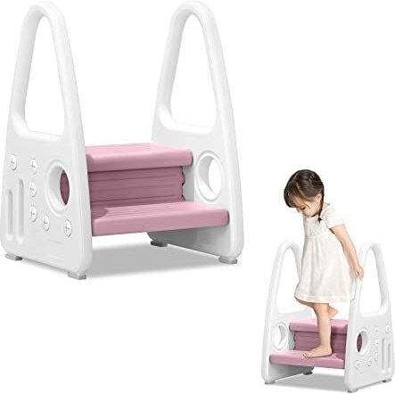 Thumbnail - Kinder Tritthocker Kinderschemel Kinder Trittschemel 2 stufiger Lernturm mit Anti-Rutsch-Funktion, für Kinderzimmer, Küc...