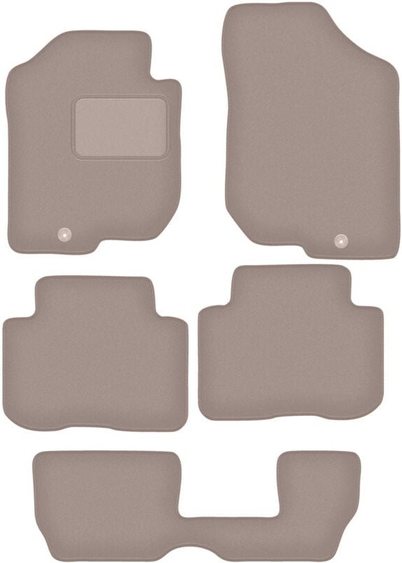 Beige Veloursmatten für: Kia Carens III 7-Sitzer (2006-2010)