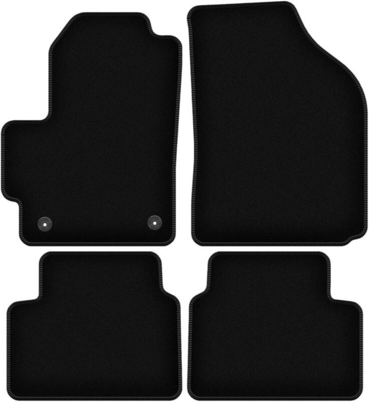 BASIC schwarze Veloursmatten für: Chevrolet Spark II M200 Fließheck (2005-2009)