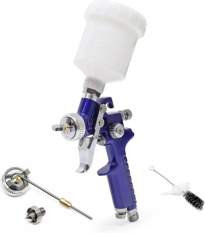 Wiltec - hvlp Lackierpistole H2000P, 0,8 mm 0,5 mm Düse, 125 ml Becher, 280 mm Strahlbreite, Spritzpistole Sprühpistole ...