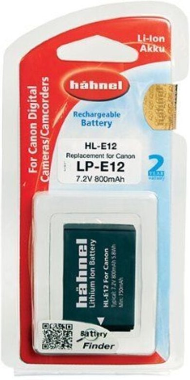 Hähnel - Fototechnik HL-E12 Kamera-Akku ersetzt Original-Akku (Kamera) LP-E12 7.2 v 850 mAh