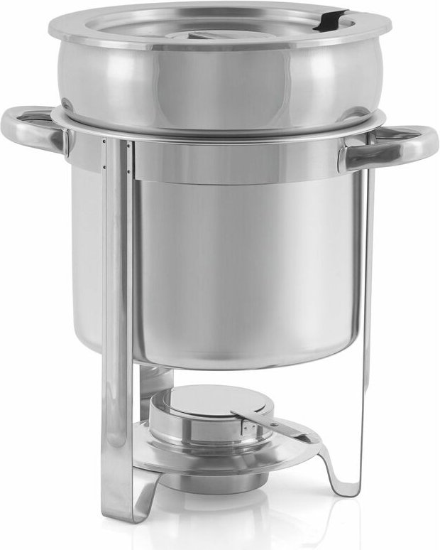 Mahlzeit - Edelstahl Chafing Dish rund 7 Liter, Warmhaltebehälter Essen, Speisenwärmer, Wärmebehälter
