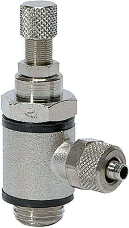 Drosselrückschlagventil, Zuluftdr. Schnellverschr.G1/4 Schl.6/4 - Riegler