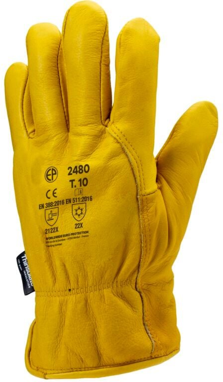Thumbnail - Set aus 12 Paar Handschuhen ALASKA Blumen Rindleder gefüttert Thinsulate® Größe 10