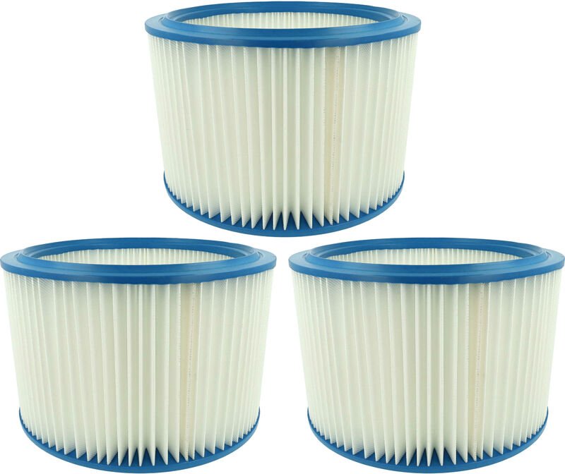 3x Filterelement kompatibel mit wap Alto Attix 761-21 xc, 763-2M ed, 961-01, 963-21 ed xc Nass-/Trockensauger - Feinstau...