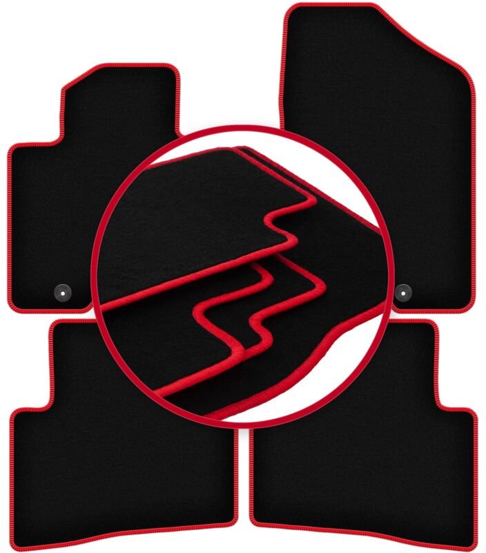 CARLUX-RED Auto-Fußmatten für: Kia Sportage IV SUV (2015-)