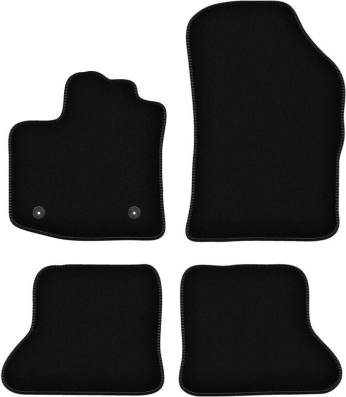 BASIC schwarze Veloursmatten für: Dacia Dokker Minivan (2013-)